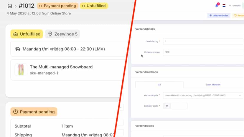 Synchronisatie van bestellingen en bestelstatus