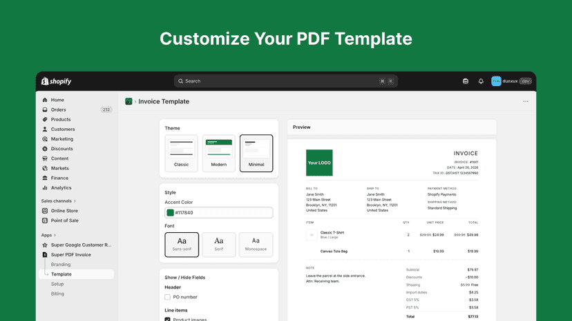 Customize Your PDF Template