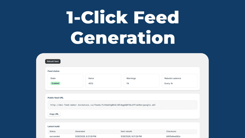 1-Click Feed Generation