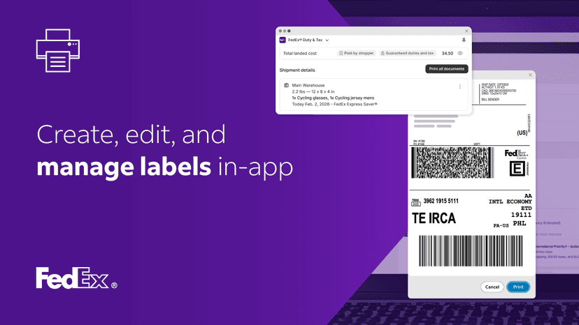 visual of label creation