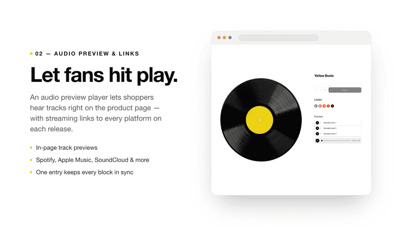Let fans hit play