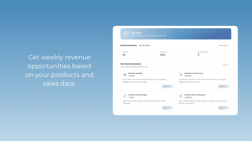 home page, dashboard