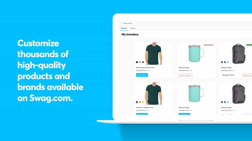 Customize thousands of high-quality products and brands
