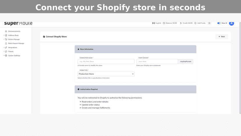 Connect your Shopify Store easy