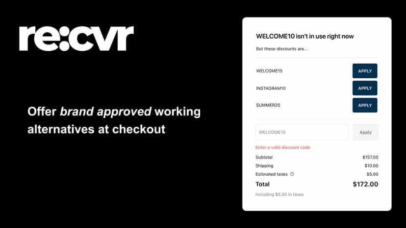 Offer brand approved working alternatives at checkout