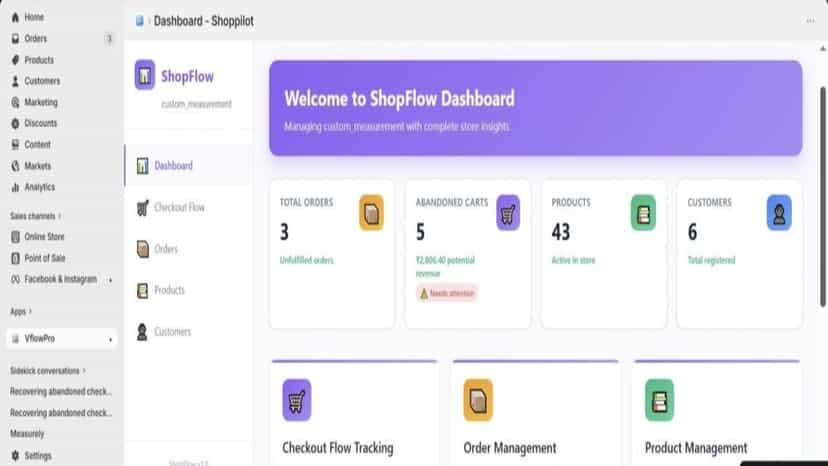 View store activity and key data in one place
