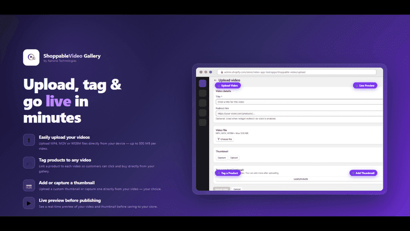Edit, update or delete videos anytime — changes go live instantl