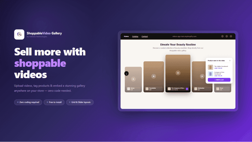 Tag any product to a video — one click takes shoppers to buy