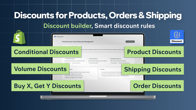 dashboard of discount app