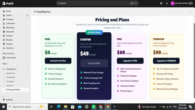 Select the right plan for your shipping strategy.