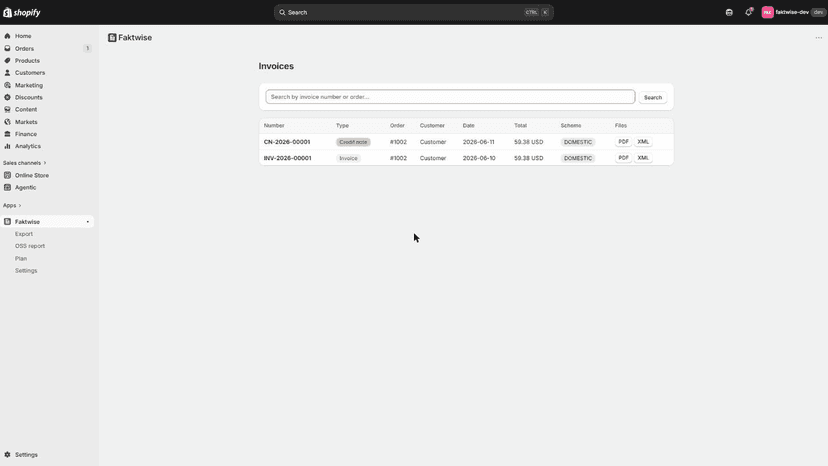 Search finds any invoice or order in seconds