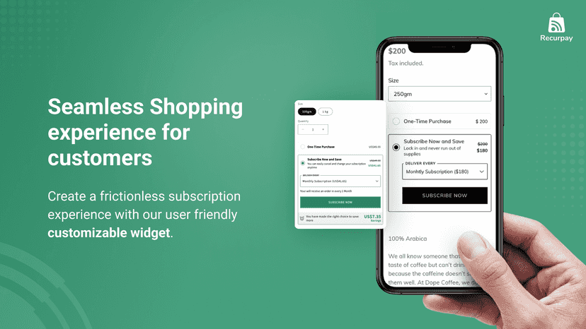 Multiple Subscriptions plans for customers to choose: Recurpay