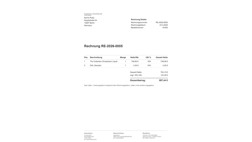 Beispiel Rechnung