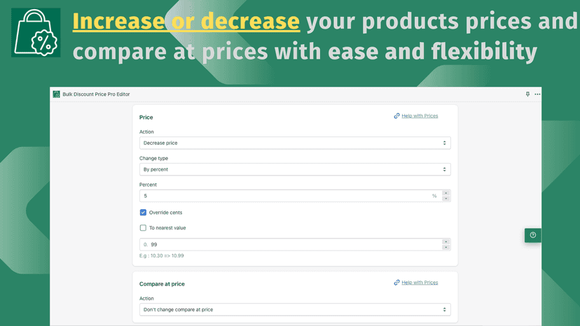Price changes rule