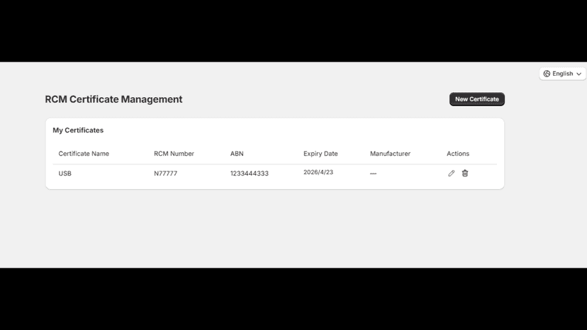 Manage your RCM certificates in one place