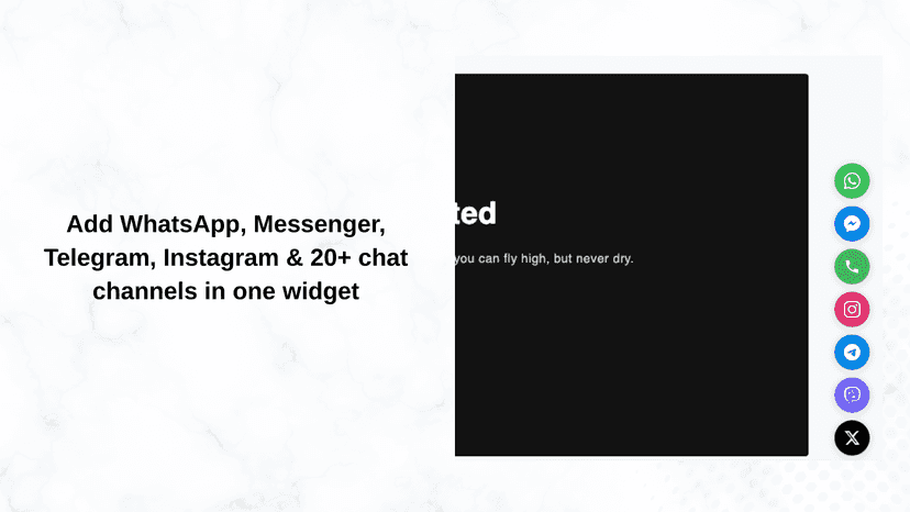 WhatsApp, Messenger, Telegram, Instagram
