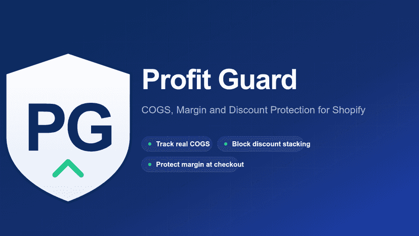Profit Guard banner: COGS and margin protection for Shopify