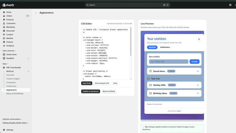 css customizations