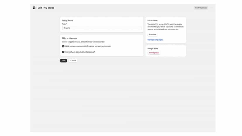 FAQ group