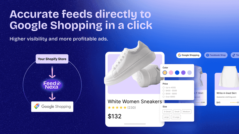 connect google merchant accounts with feednexa google shopping