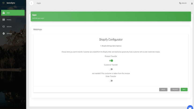 Sync configurator sync options