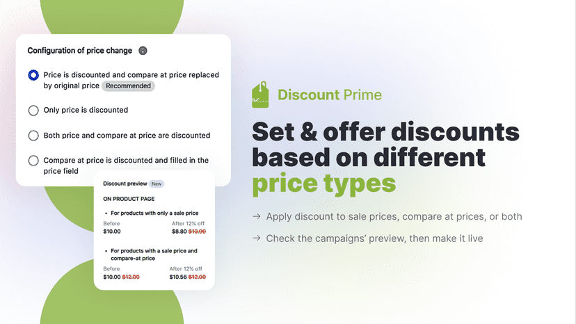Set & offer discounts based on different price types