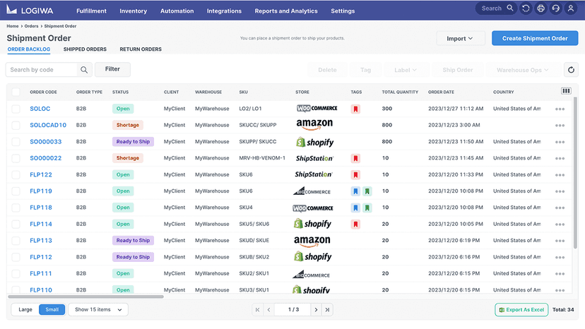 Manage and track orders across all sales channels.