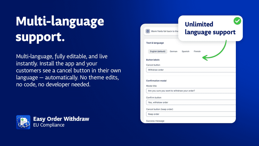 Multi-language support