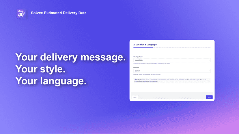 Your delivery message