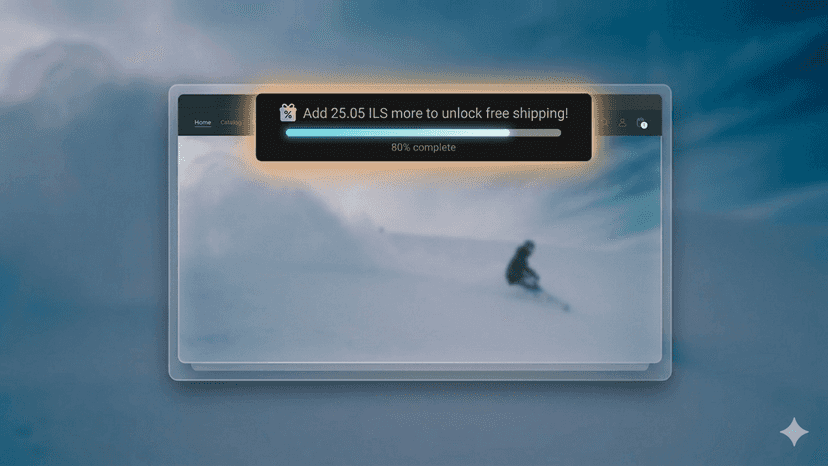 Free shipping discount progress announcement bar