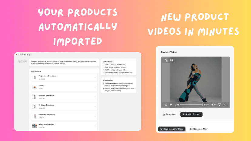Product automatically imported