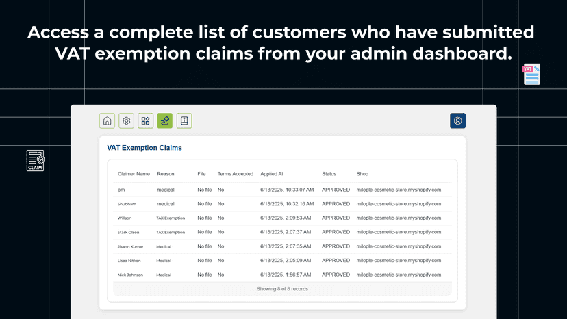 view customer claims