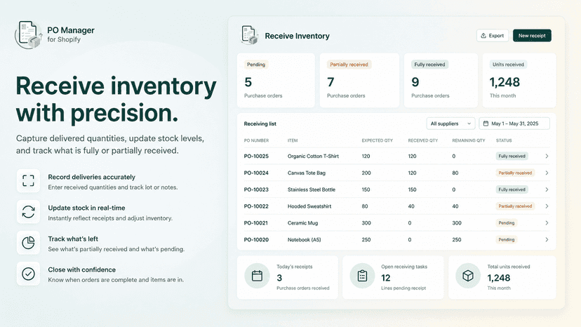 Receive Inventory