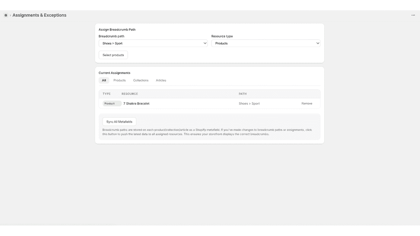 Exception and mapping page.