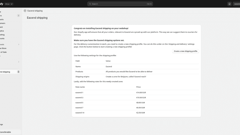 Built in configuration instructions