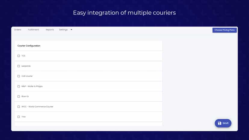 Integrations Screen