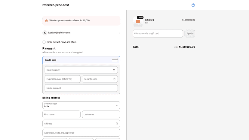 Checkout blocked by a CheckoutGuard validation rule