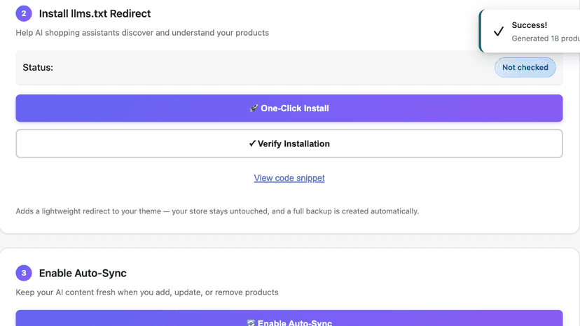 install llm.txt screenshot