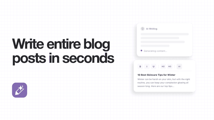 Write entire blog posts in seconds - AutoWrite Shopify App
