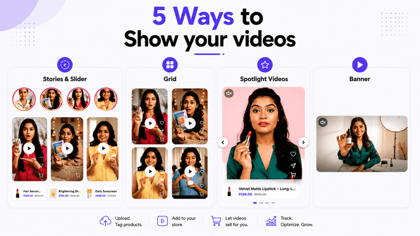 WS Vidcart - Shoppable Videos and banner app