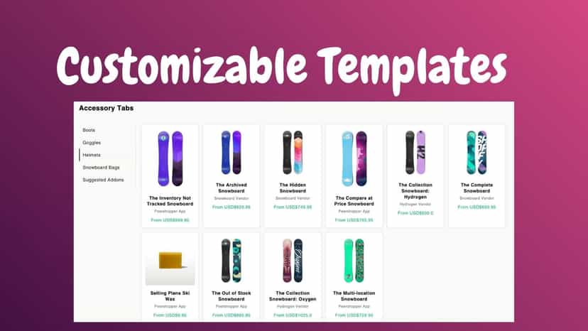 Create and customize Upsell Accessory product tabs.