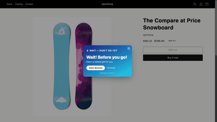 Voucher display
