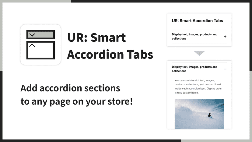 Add accordion sections to any page on your store!