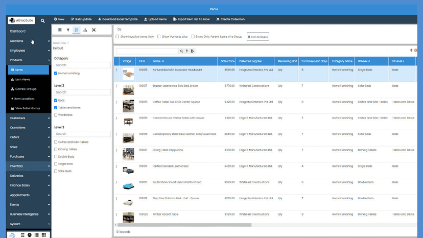 Manage Products and Inventory