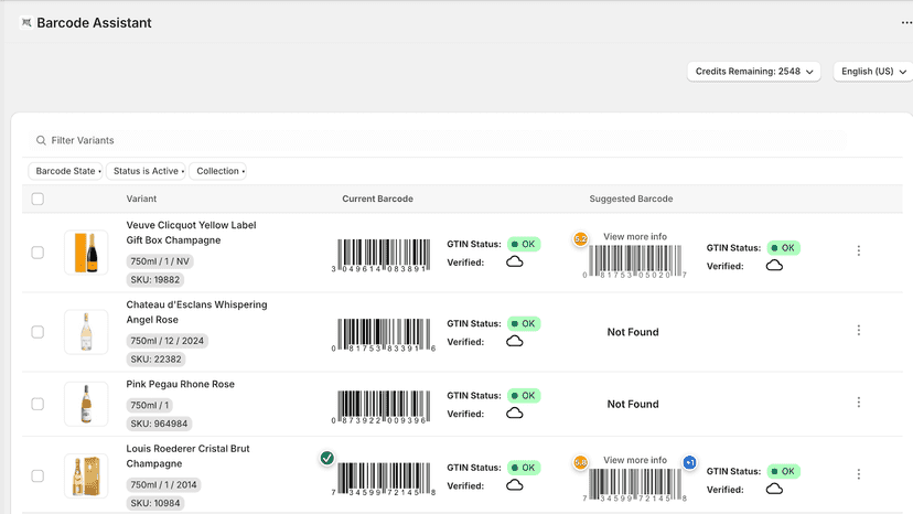comparing barcode