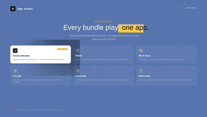 Bundle plan selector widget on a product page