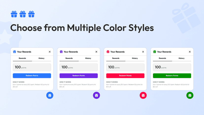 Configure widget with multiple colors
