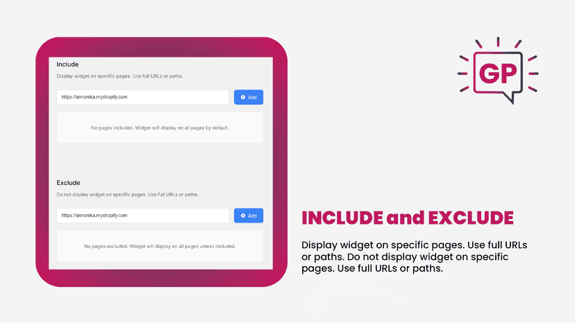 INCLUDE and EXCLUDE