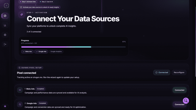 Adray Onboarding Connect Data Sources