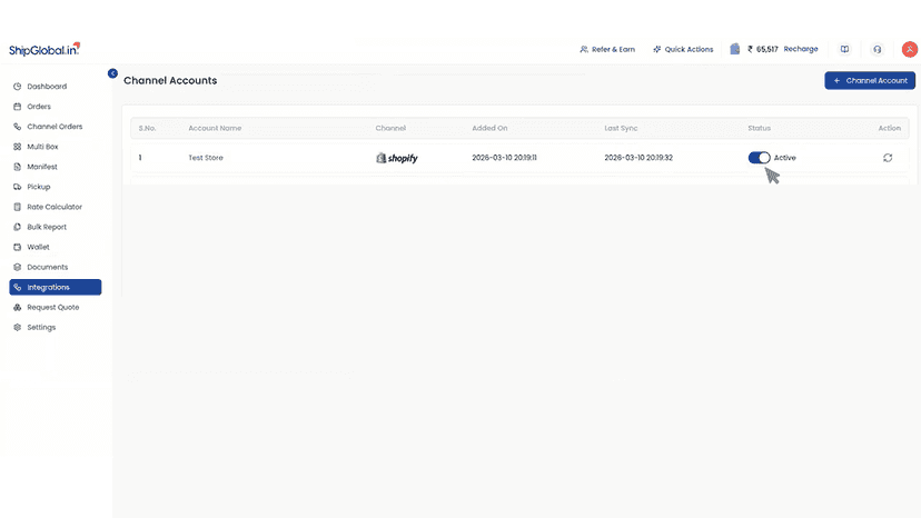 Enable Disable Store